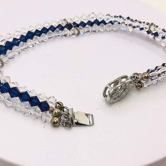 Vintage Three rows Crystals by Swarovski Bracelet - Picture 5 of 12